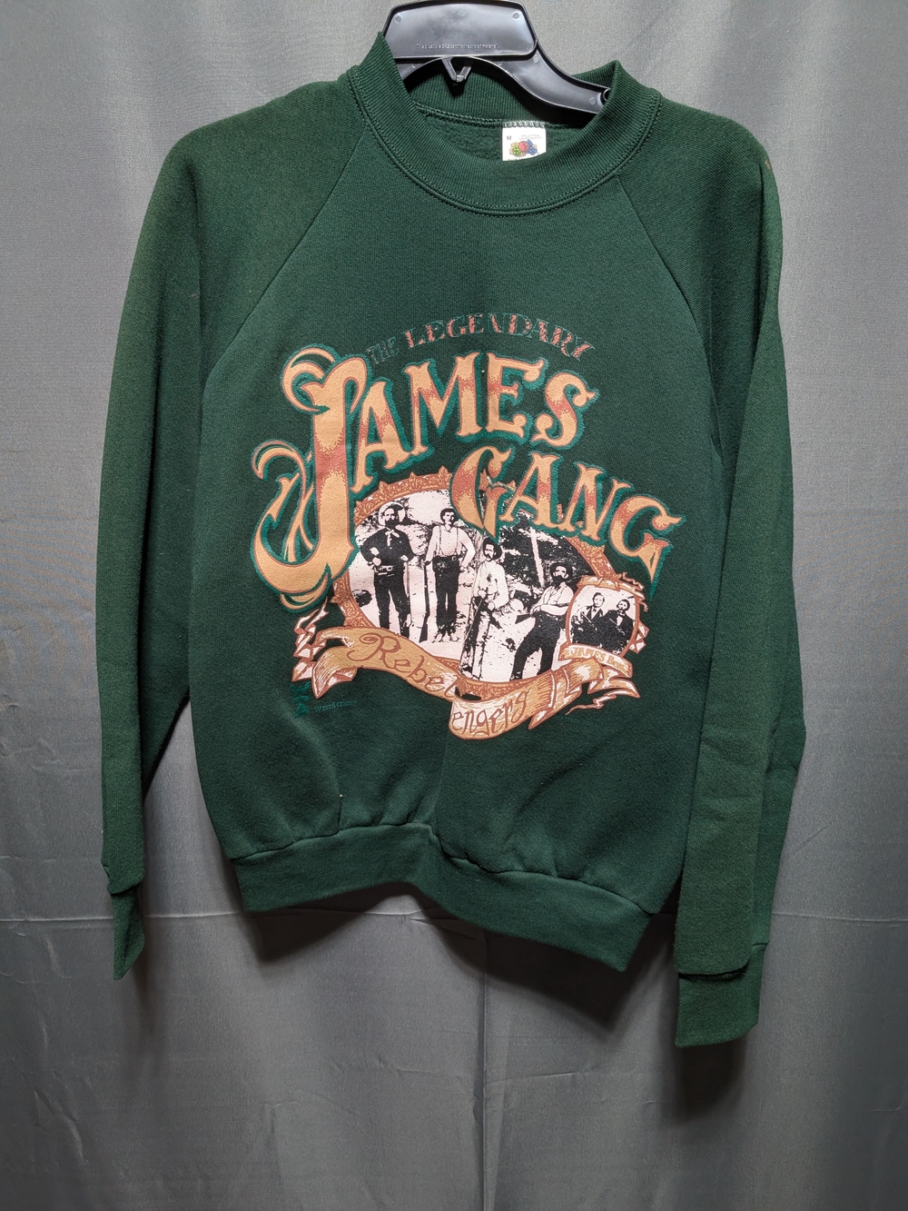 West Action Dark Green James Gang Graphic Crewneck Sweatshirt